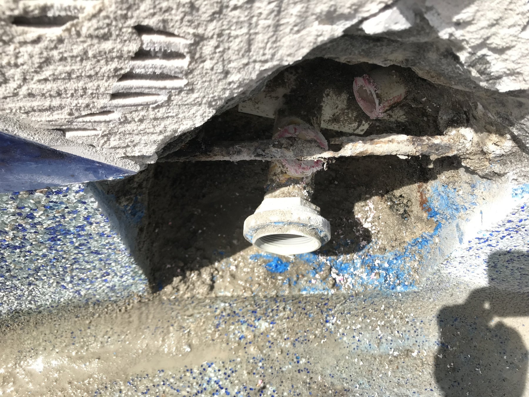 Repairing an Entombed Spa Jet in Concrete