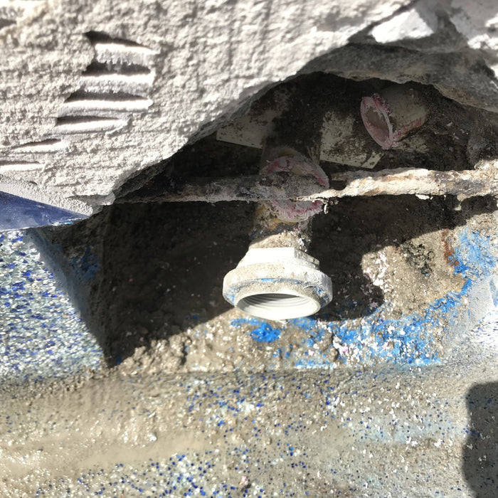 Repairing an Entombed Spa Jet in Concrete