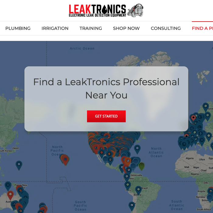 Discover Leak Detection Experts: LeakTronics Find A Pro Map