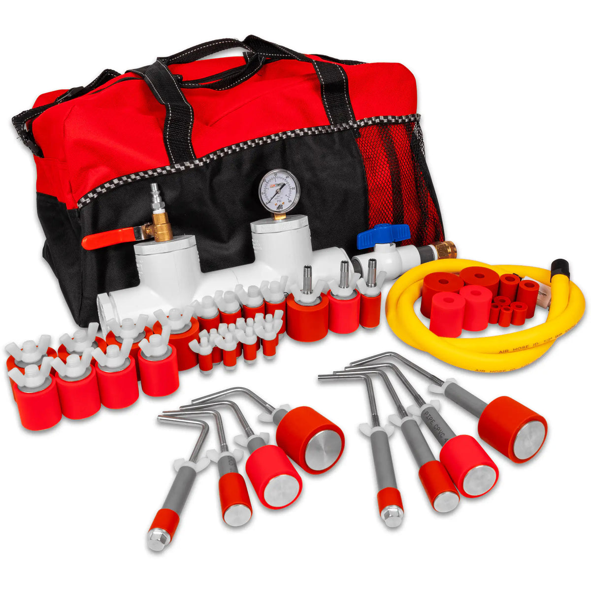 Service Plug Kit–Red Line Pressure Test Plugs - LeakTronics