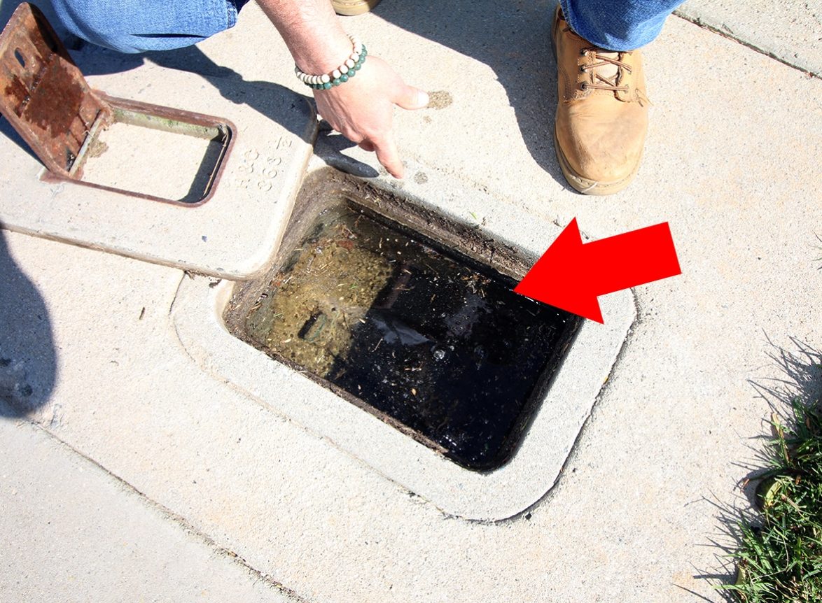 Water Filled Meter Box - Puddles Aren't Always leaks - Buried Pipe leak