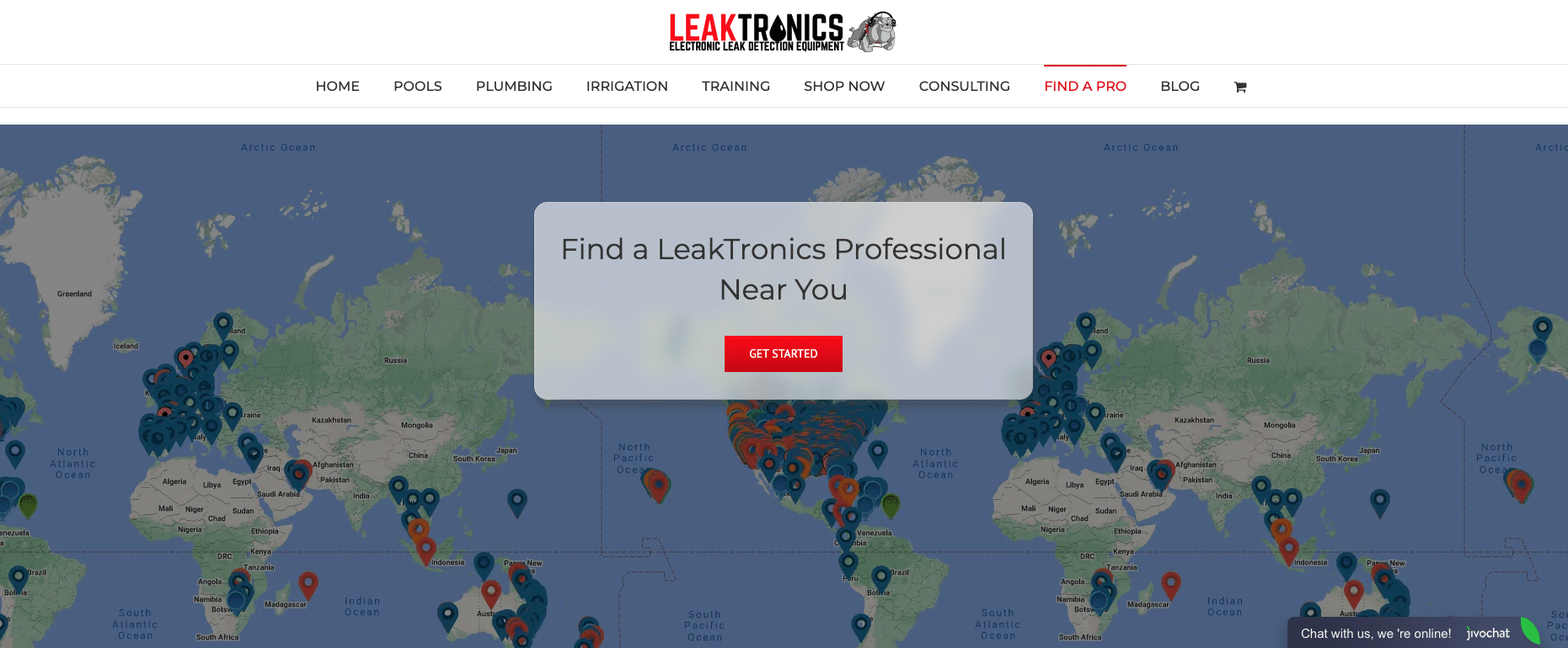 Discover Leak Detection Experts: LeakTronics Find A Pro Map